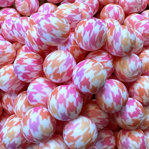 P445 SUMMER SPLASH HOUNDSTOOTH 15MM PRINT (10ct)