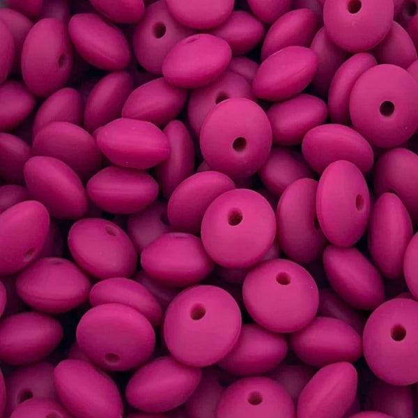 #214 12MM LENTIL RASPBERRY (10ct)