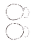 Charm Bracelets, Silver 2pc