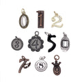 Vintage Number Charms '0' thru '9' 10pc