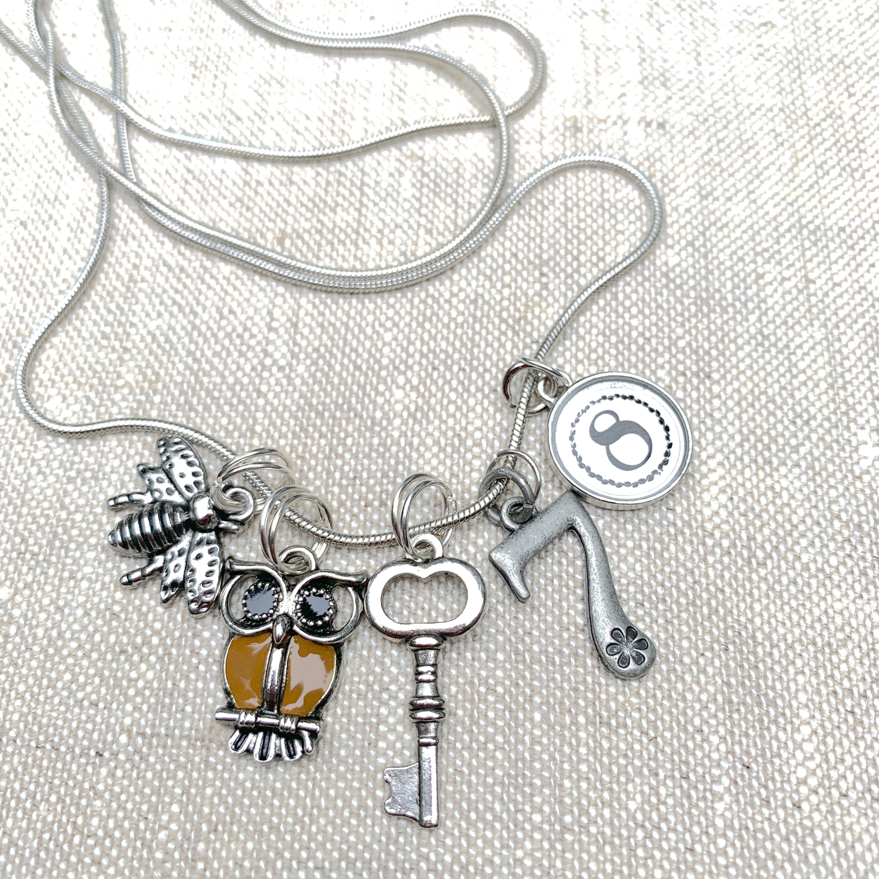 Vintage Number Charms Collection 0 through 9, 10pc Charm Set