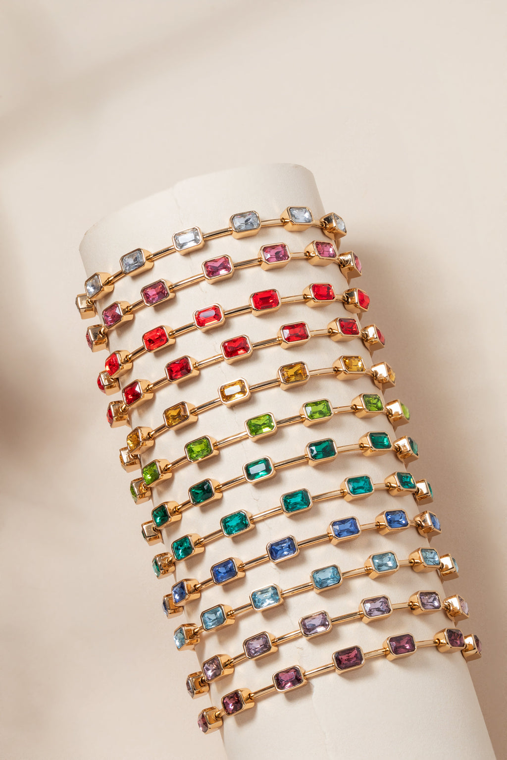 February Birthstone Emerald Cut Bangle
