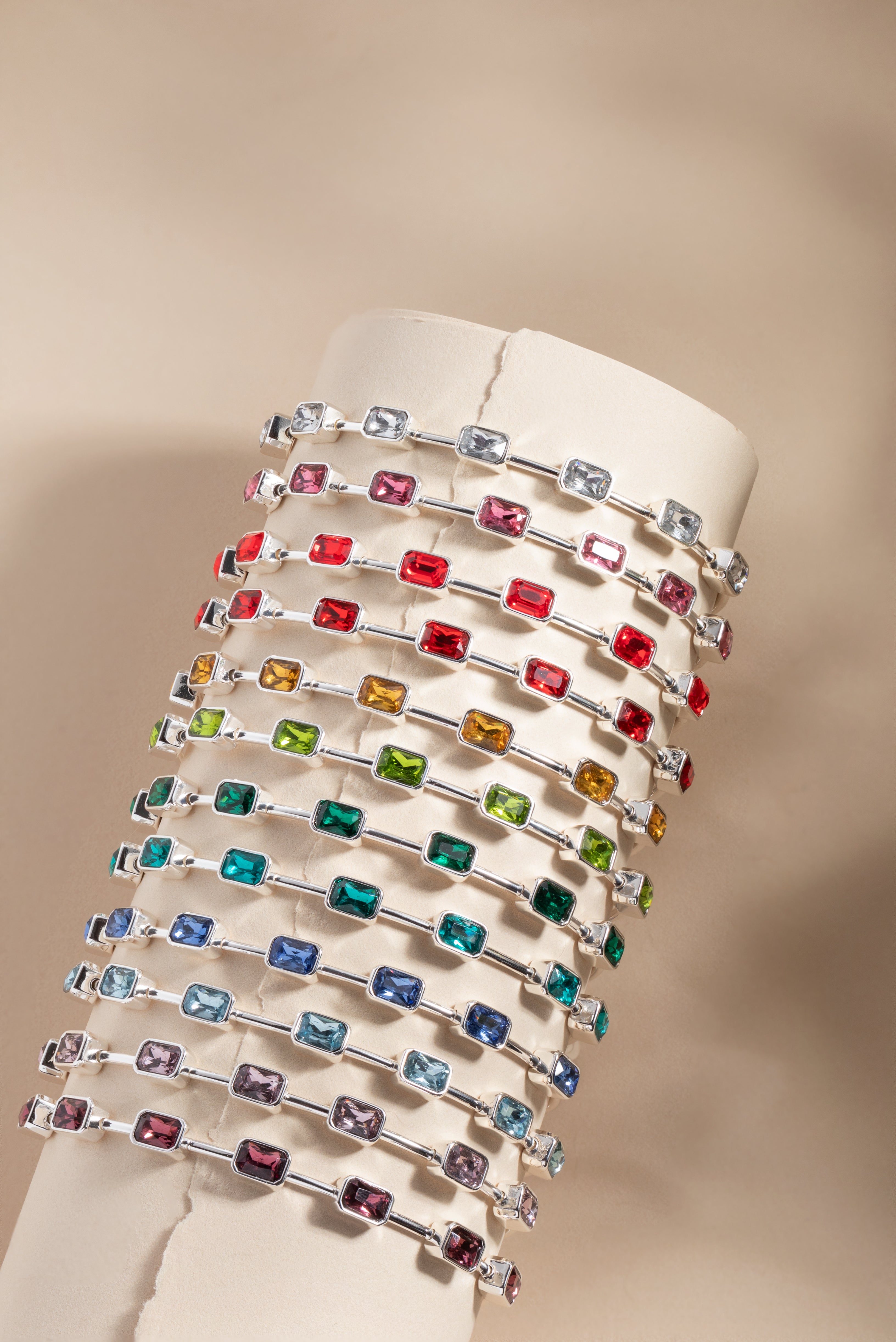 July Birthstone Emerald Cut Bangle