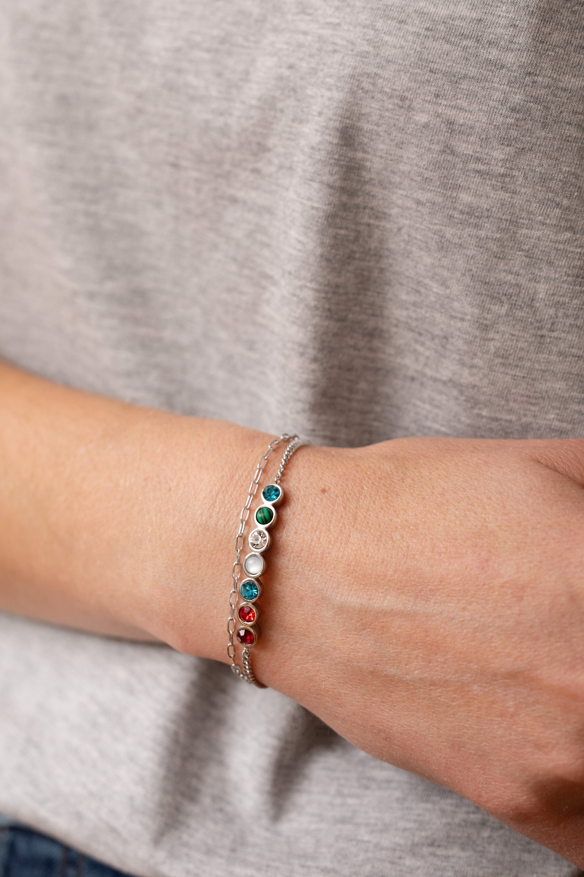 Grandma Hidden Message Acrostic Bolo Bracelet