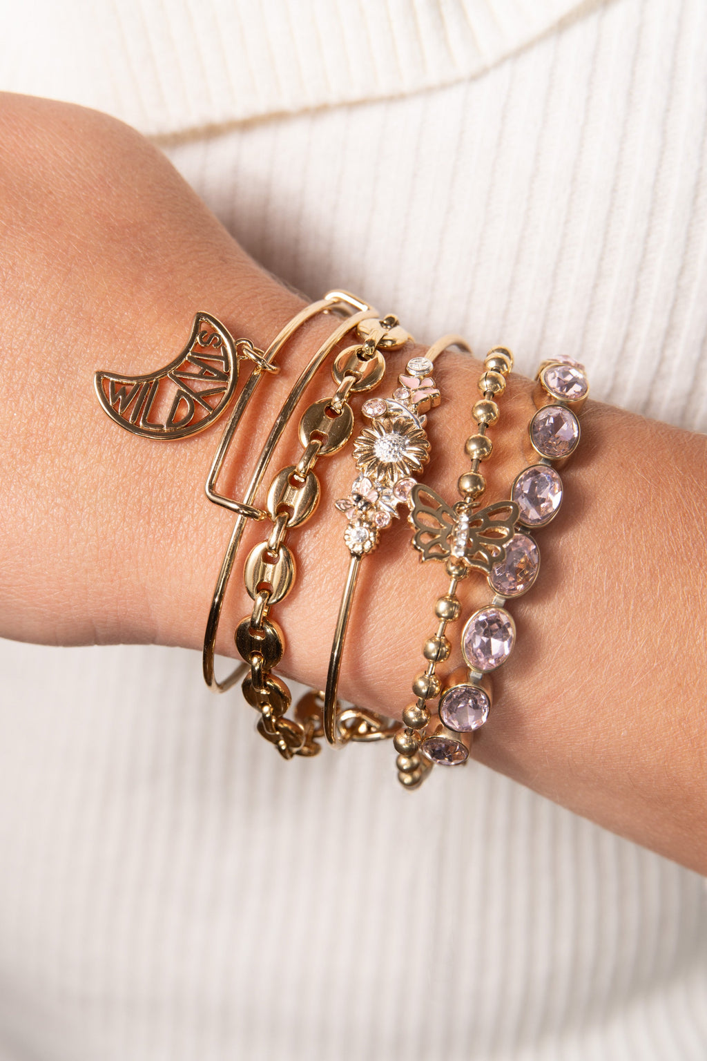 Butterfly Ball Chain Bracelet