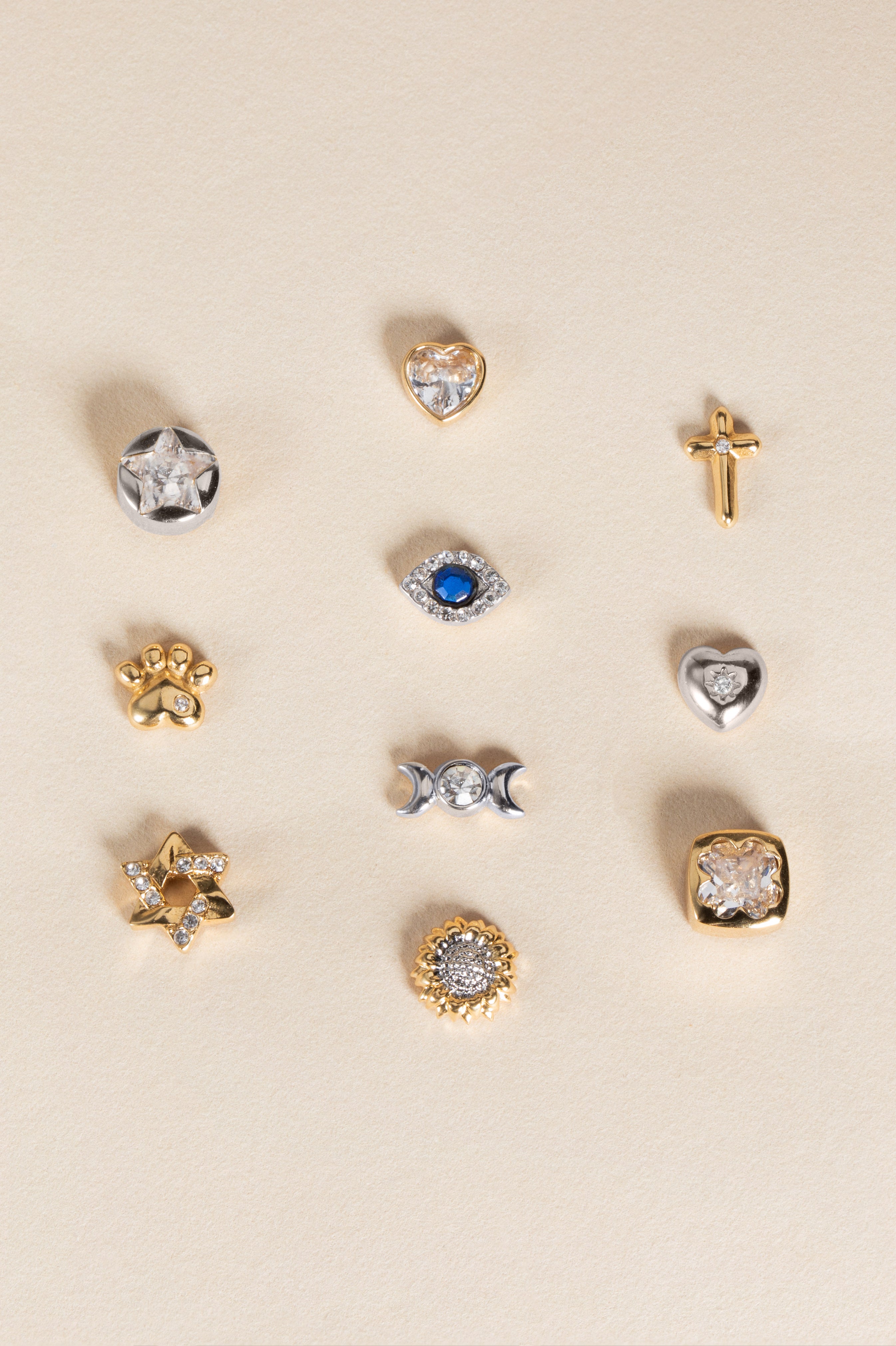 Crystal Clover Mini Stud Earrings