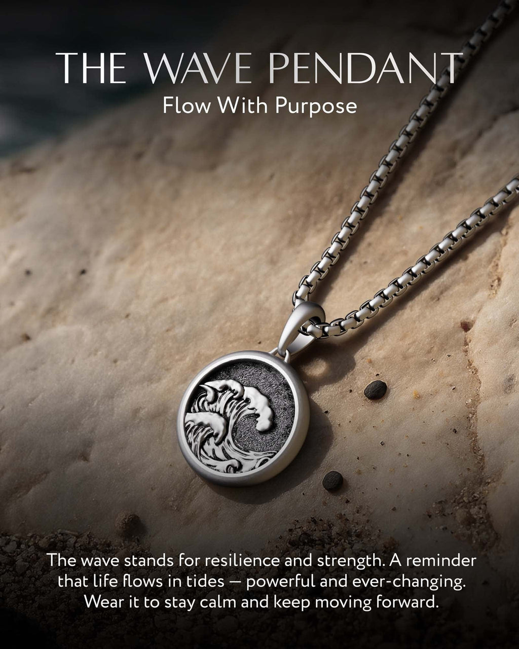 Wave Pendant Necklace