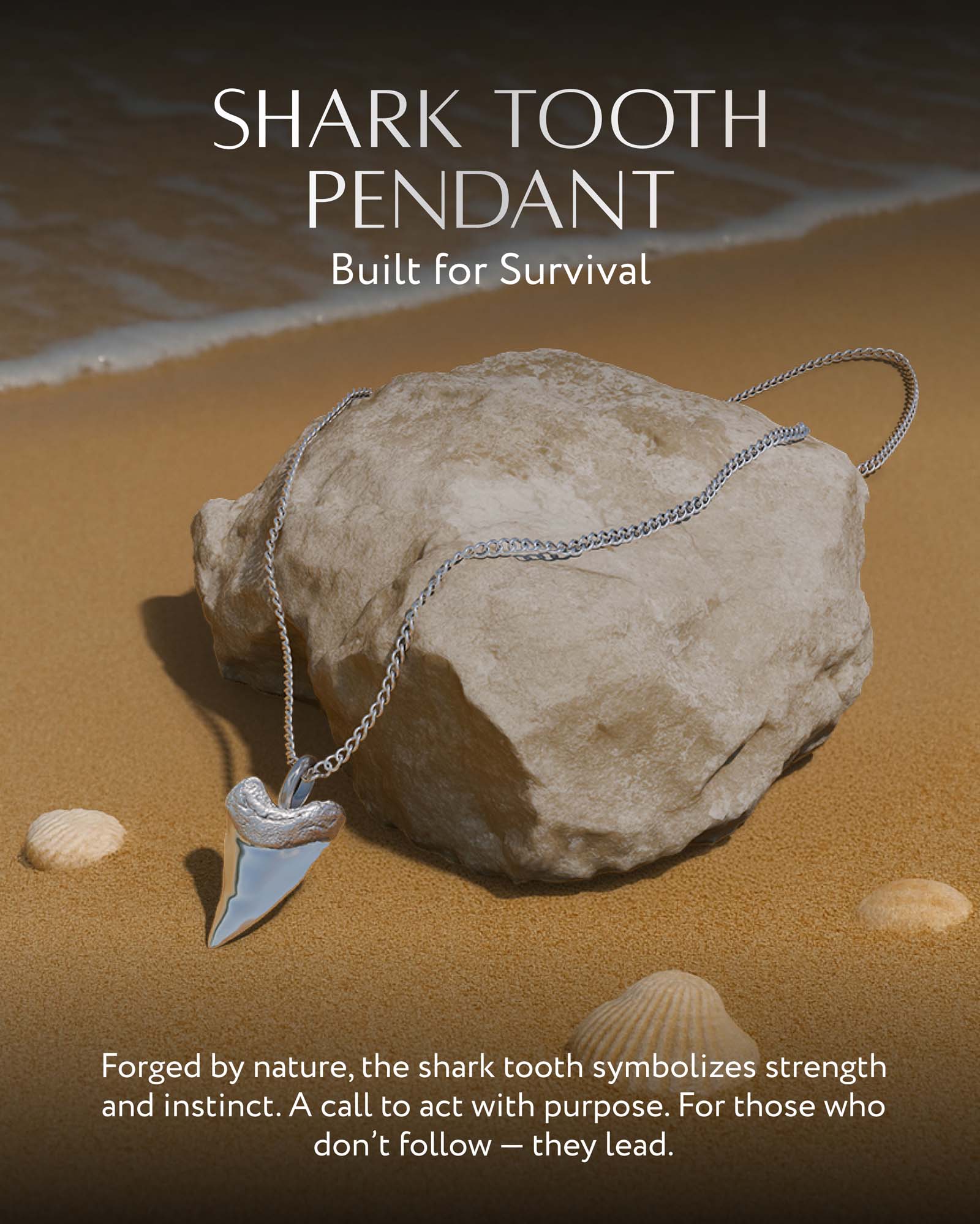 Shark Tooth Pendant Necklace