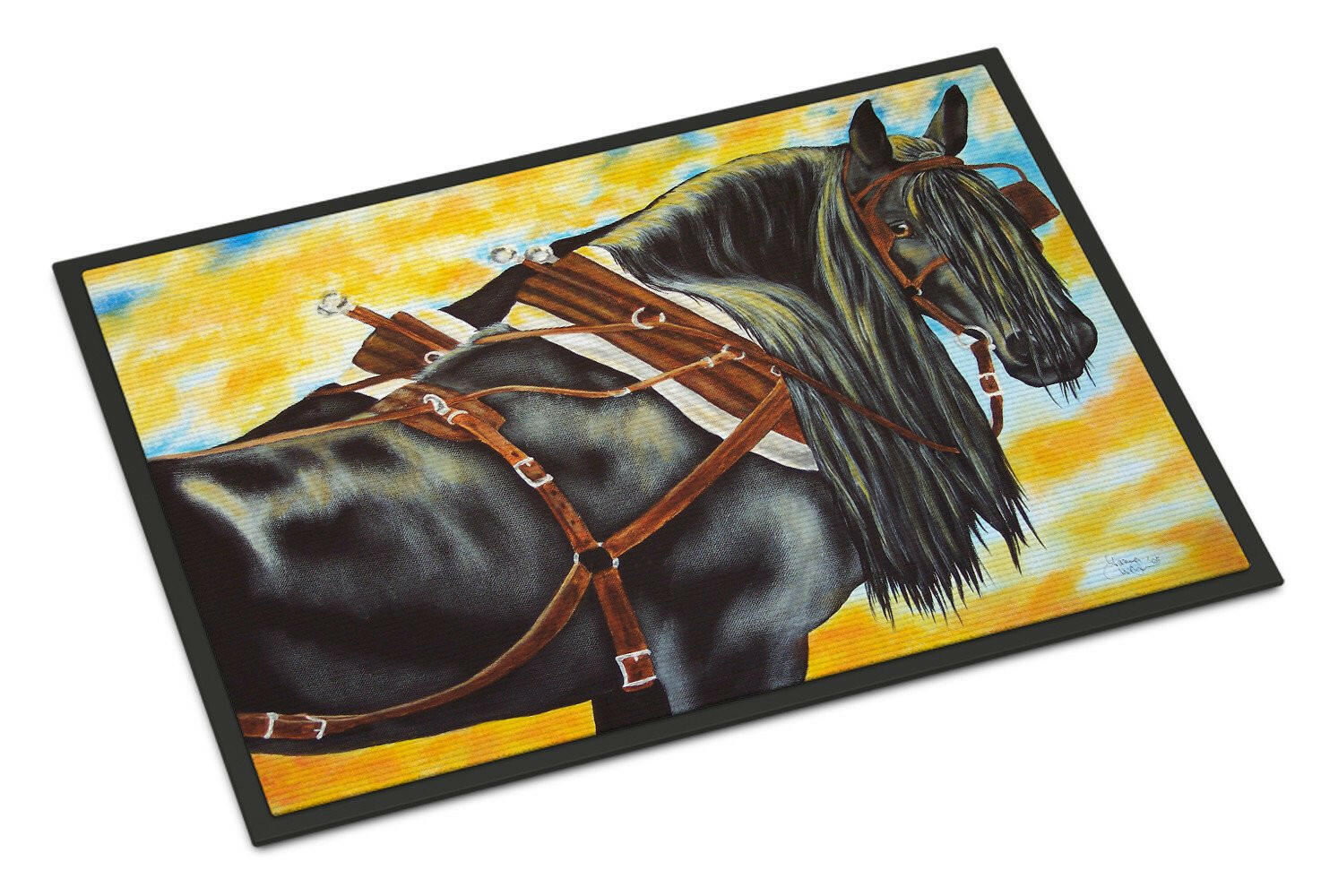 Day's End Horse Doormat Indoor Outdoor 24H X 36W Front Door Mat Rugs for Entryway, Non Slip Washable Low Pile,