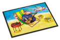 Pig Sunbathing on the Beach Doormat Indoor Outdoor 18H X 27W Front Door Mat Rugs for Entryway, Non Slip Washable