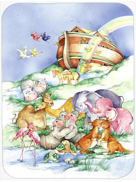 Noah's Ark  Cutting Board Tempered Glass Kitchen Cutting Surface, Heat Resistant Chopping, Non-Slip Feet, Food Prep & Serving