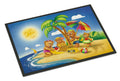 Bears Playing at the Beach Doormat Indoor Outdoor 18H X 27W Front Door Mat Rugs for Entryway, Non Slip Washable