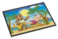 Bears Relaxing at the Beach Doormat Indoor Outdoor 24H X 36W Front Door Mat Rugs for Entryway, Non Slip Washable Low Pile,