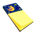 Bear Sleeping in the Moon and Stars Watercolor Sticky Note Holder Refillable Dispenser Desk Accessory 3x3 Pad Gift