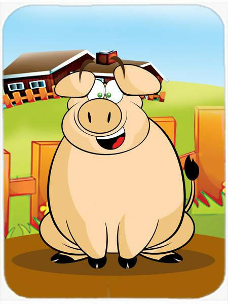The Pig Cutting Board Tempered Glass Kitchen Cutting Surface, Heat Resistant Chopping, Non-Slip Feet, Food Prep & Serving