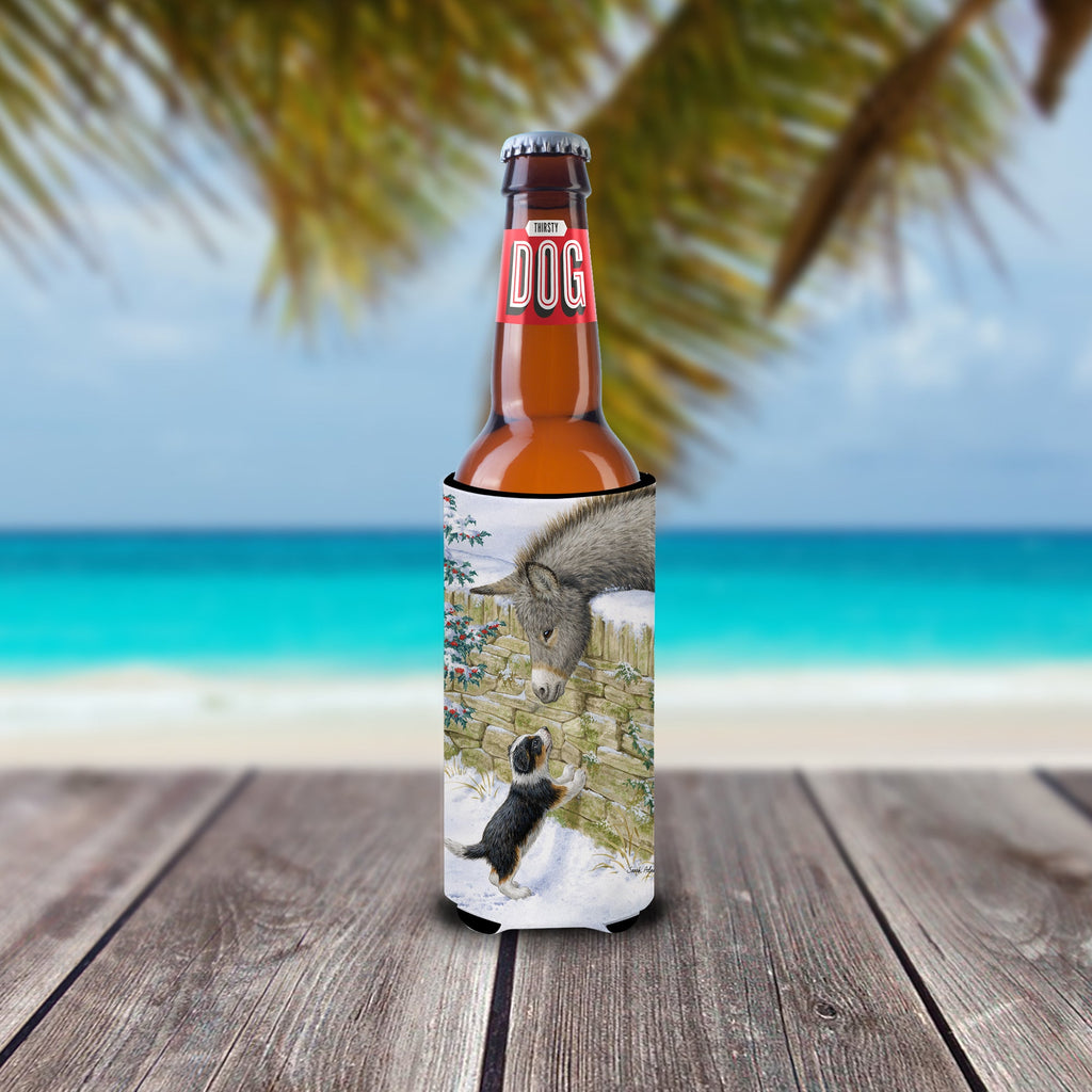 Pup & Donkey Slim Can Hugger , Insulated Foam Hugger for 12 oz Slim Cans, Beer Bottles & Water Bottles, Printed in USA