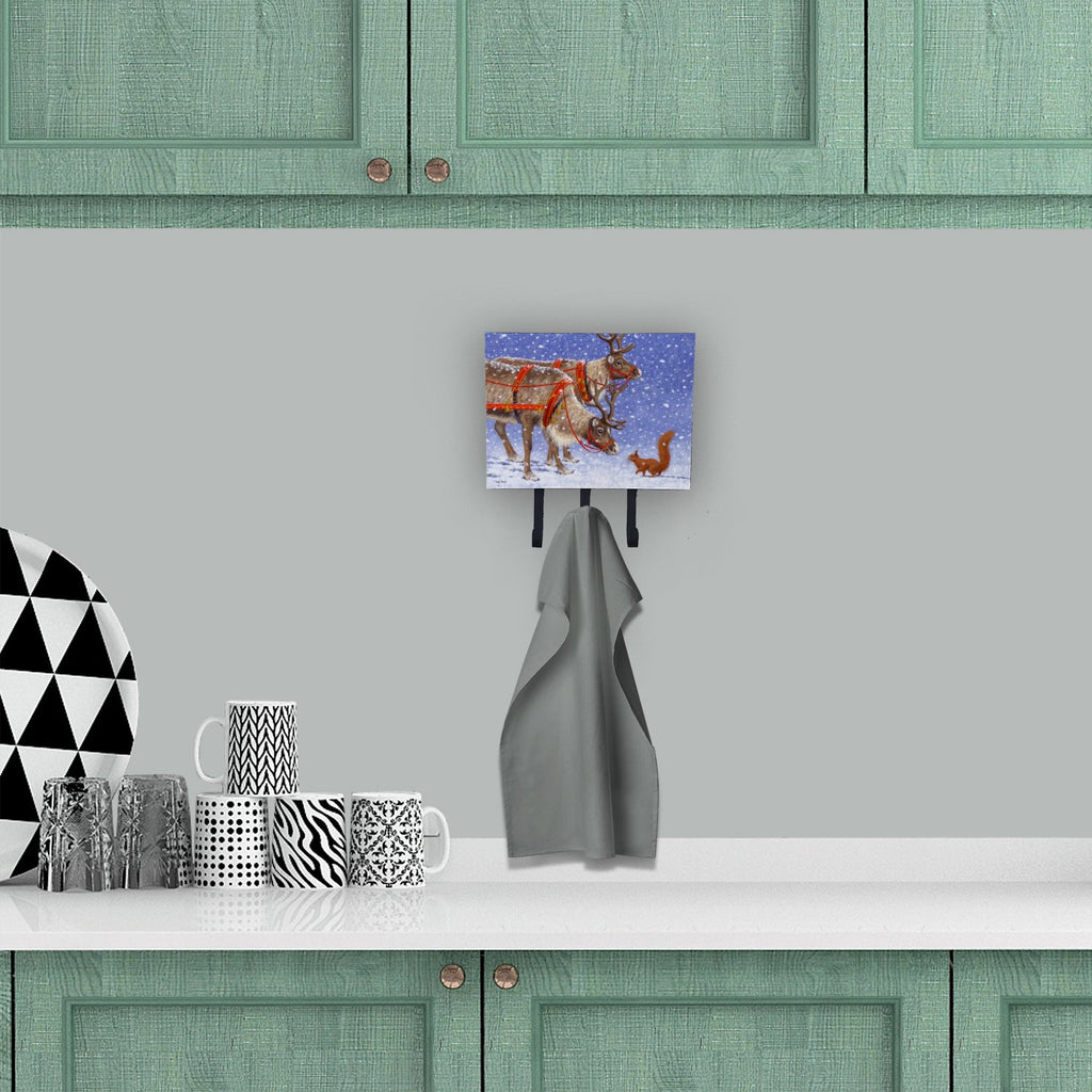 Reindeer & Squirrel Leash or Key Holder Wall Hooks, Coat Rack Wall Mount, for Hanging Keys, Towels, Aprons, Leashes