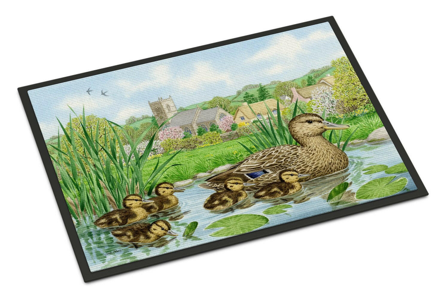 Mallard Duck Doormat Indoor Outdoor 24H X 36W Front Door Mat Rugs for Entryway, Non Slip Washable Low Pile,