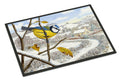 Winter Eurasian Blue Tit Doormat Indoor Outdoor 24H X 36W Front Door Mat Rugs for Entryway, Non Slip Washable Low Pile,