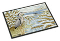 Blue Heron by the Water Doormat Indoor Outdoor 18H X 27W Front Door Mat Rugs for Entryway, Non Slip Washable