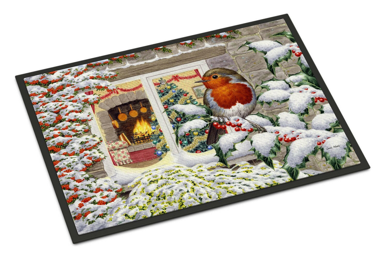 European Robin Doormat Indoor Outdoor 18H X 27W Front Door Mat Rugs for Entryway, Non Slip Washable