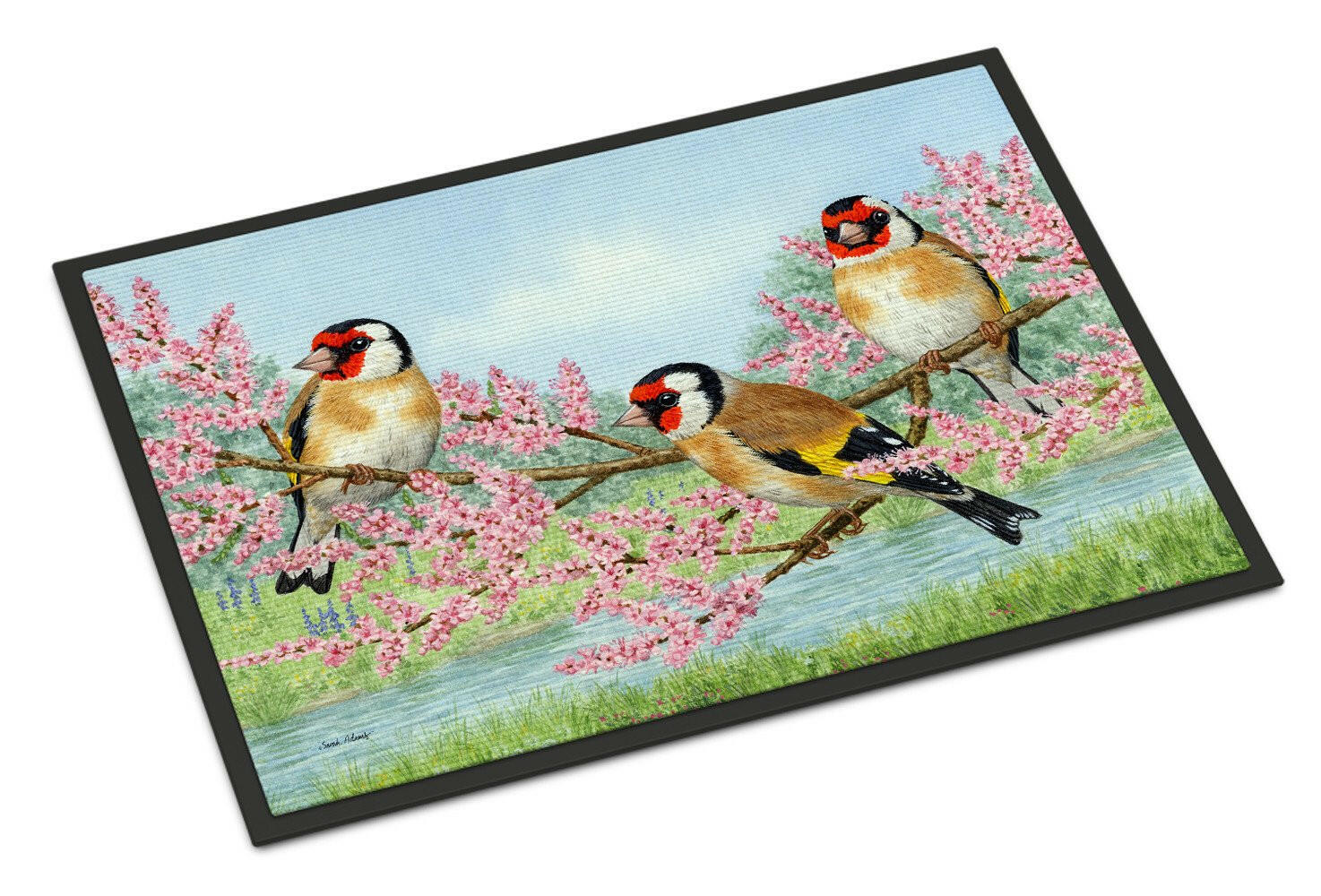 European Goldfinch Doormat Indoor Outdoor 24H X 36W Front Door Mat Rugs for Entryway, Non Slip Washable Low Pile,
