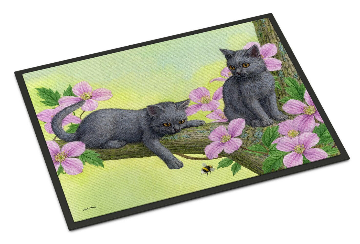 Chartruex Kittens Doormat Indoor Outdoor 24H X 36W Front Door Mat Rugs for Entryway, Non Slip Washable Low Pile,