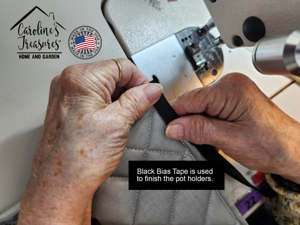 Checkerboard Blue Wire Haired Fox Terrier Pot Holder Set of 2 Heat Resistant Quilted Hot Pads 7.5 x 7.5 Inch, Insulated Kitchen Trivets for Cooking & Baking