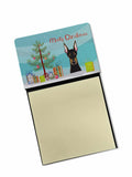 Christmas Tree and Doberman Watercolor Sticky Note Holder Refillable Dispenser Desk Accessory 3x3 Pad Gift
