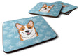 Snowflake Red Corgi Foam Coasters Set of 4 Cup Coasters for Indoor Outdoor, Tabletop Protection, Anti Slip, Mouse pad Material