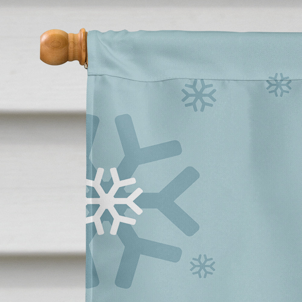 Winter Holiday Longhair Black and Tan Dachshund House Flag 28x40 Porch Sleeve Pole Decorative Outside Yard Banner Artwork Wall Hanging, Polyester