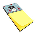 Winter Holiday Border Collie Watercolor Sticky Note Holder Refillable Dispenser Desk Accessory 3x3 Pad Gift