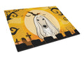 Halloween Afghan Hound Cutting Board Tempered Glass Kitchen Cutting Surface, Heat Resistant Chopping, Non-Slip Feet, Food Prep & Serving