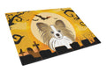 Halloween Papillon Cutting Board Tempered Glass Kitchen Cutting Surface, Heat Resistant Chopping, Non-Slip Feet, Food Prep & Serving
