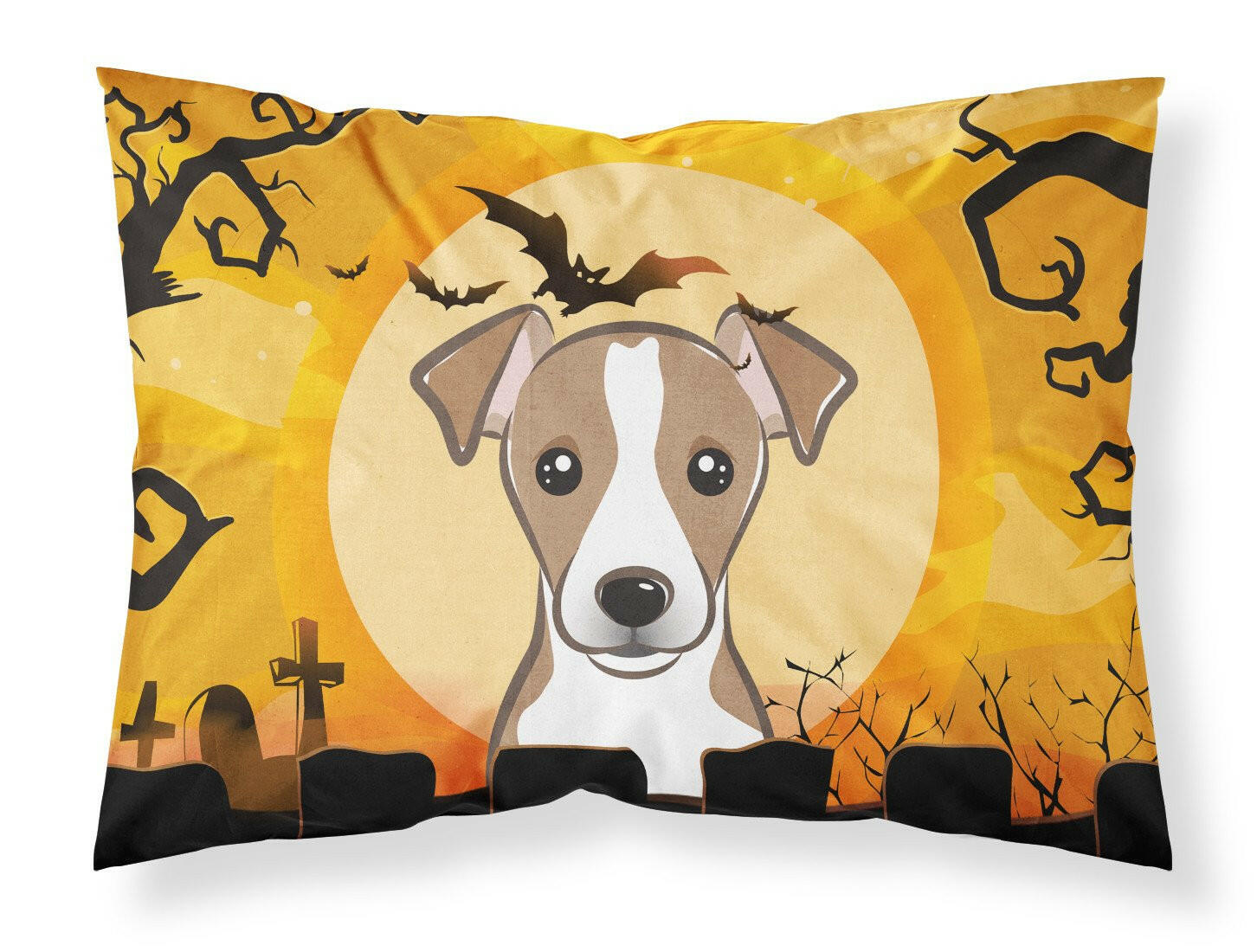 Halloween Jack Russell Terrier Standard Pillowcase Lightweight Super Soft Easy Care Decorative Artwork Pillowcase, Standard