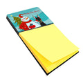 Snowman with Doberman Watercolor Sticky Note Holder Refillable Dispenser Desk Accessory 3x3 Pad Gift