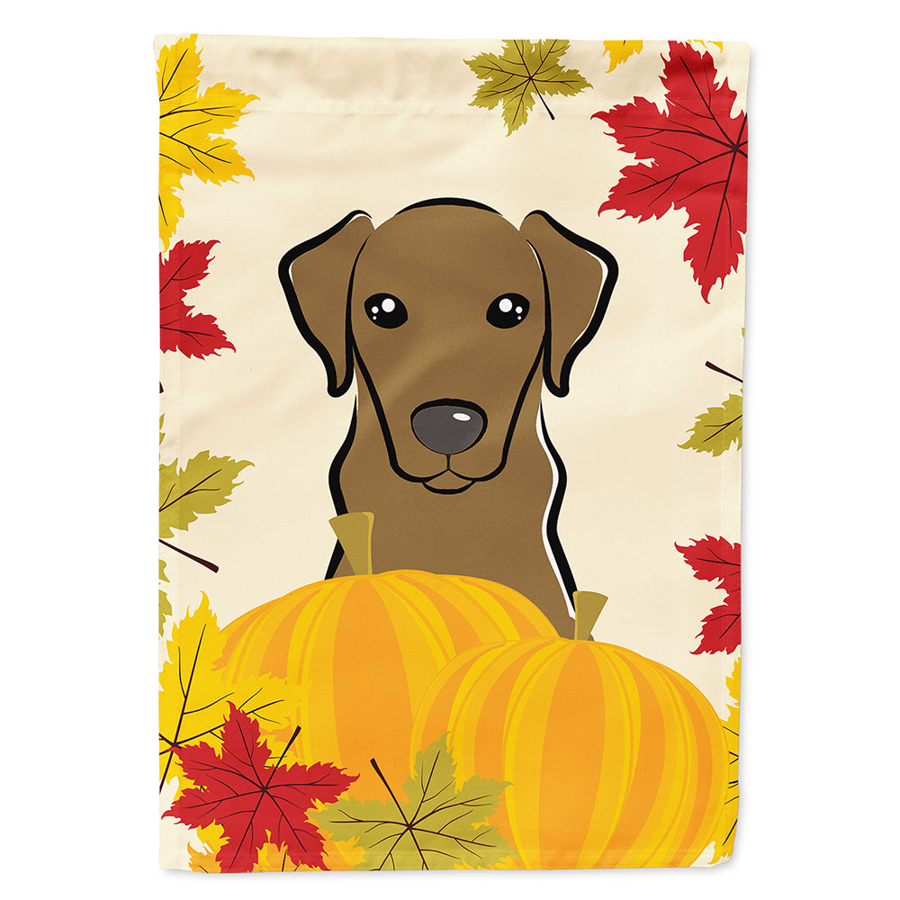 Chocolate Labrador Thanksgiving House Flag 28x40 Porch Sleeve Pole Decorative Outside Yard Banner Artwork Wall Hanging, Polyester