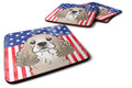 American Flag and Cocker Spaniel Foam Coasters Set of 4 Cup Coasters for Indoor Outdoor, Tabletop Protection, Anti Slip, Mouse pad Material
