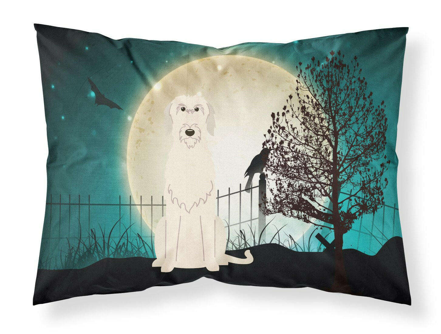 Halloween Scary Irish Wolfhound Standard Pillowcase Lightweight Super Soft Easy Care Decorative Artwork Pillowcase, Standard