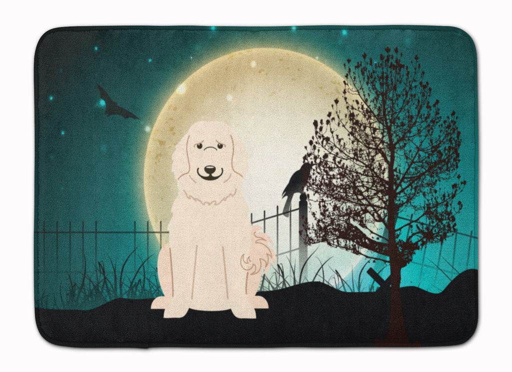 Halloween Scary Great Pyrenese Memory Foam Kitchen Mat Machine Washable Anti-Fatigue Cushion Comfort Bath or Kitchen Rug