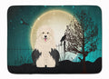 Halloween Scary Old English Sheepdog Memory Foam Kitchen Mat Machine Washable Anti-Fatigue Cushion Comfort Bath or Kitchen Rug