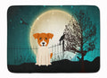 Halloween Scary Jack Russell Terrier Memory Foam Kitchen Mat Machine Washable Anti-Fatigue Cushion Comfort Bath or Kitchen Rug