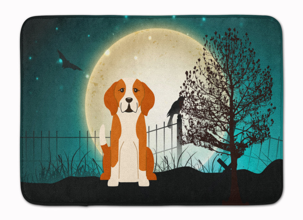 Halloween Scary English Foxhound Memory Foam Kitchen Mat Machine Washable Anti-Fatigue Cushion Comfort Bath or Kitchen Rug