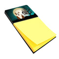 Halloween Scary  English Bulldog Brindle White Watercolor Sticky Note Holder Refillable Dispenser Desk Accessory 3x3 Pad Gift