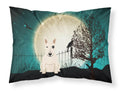 Halloween Scary Bull Terrier White Standard Pillowcase Lightweight Super Soft Easy Care Decorative Artwork Pillowcase, Standard
