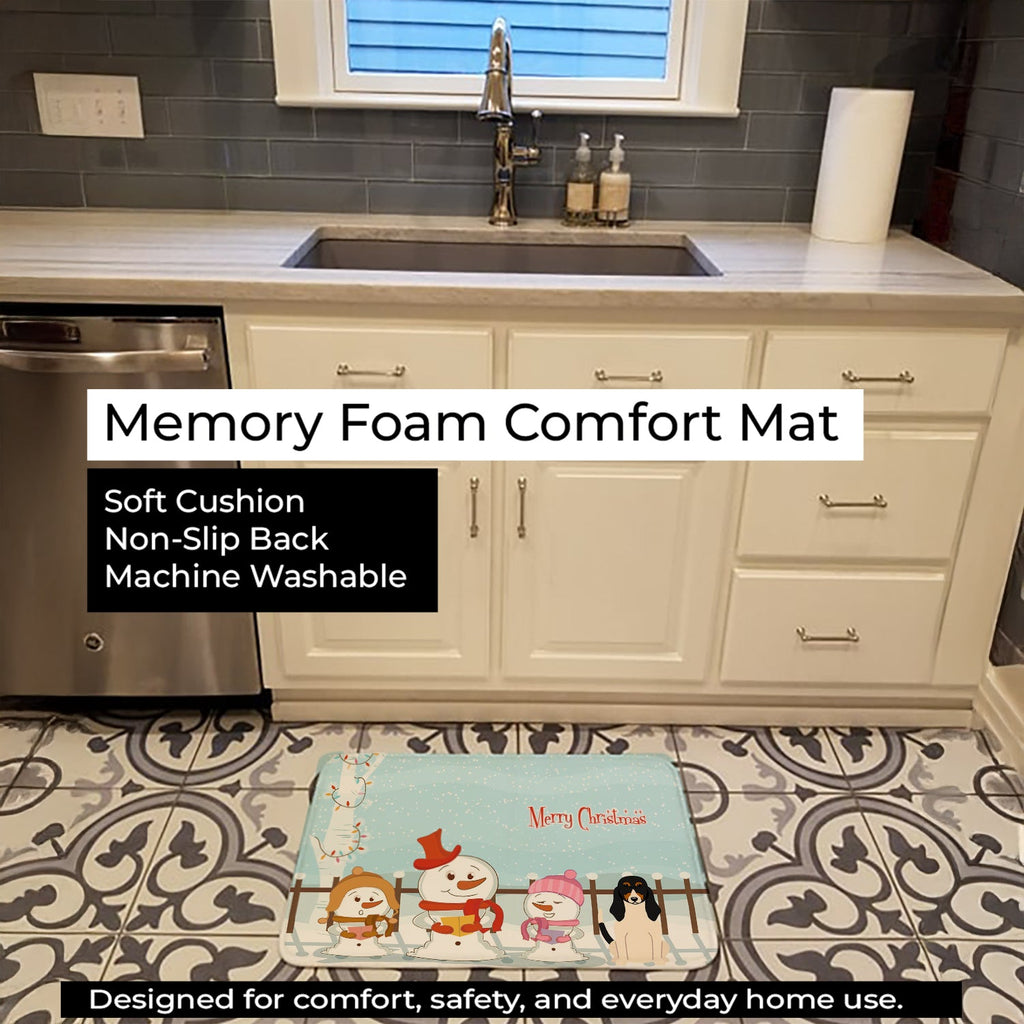 Merry Christmas Carolers Swiss Hound Memory Foam Kitchen Mat Machine Washable Anti-Fatigue Cushion Comfort Bath or Kitchen Rug