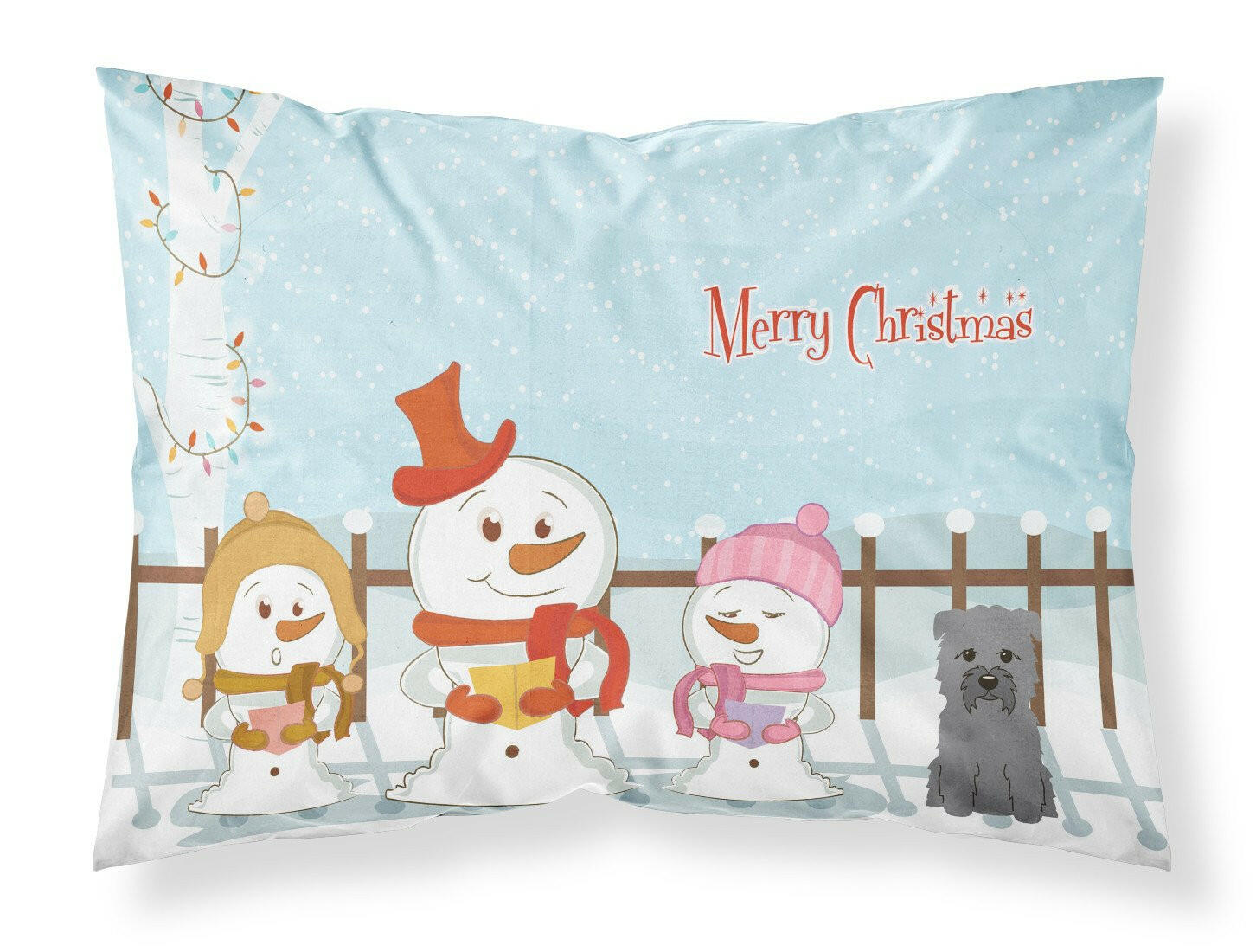 Merry Christmas Carolers Glen of Imal Grey Standard Pillowcase Lightweight Super Soft Easy Care Decorative Artwork Pillowcase, Standard