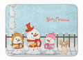 Merry Christmas Carolers Papillon Sable White Memory Foam Kitchen Mat Machine Washable Anti-Fatigue Cushion Comfort Bath or Kitchen Rug