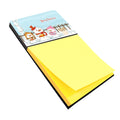 Merry Christmas Carolers Papillon Sable White Watercolor Sticky Note Holder Refillable Dispenser Desk Accessory 3x3 Pad Gift