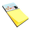 Merry Christmas Carolers Chow Chow Black Watercolor Sticky Note Holder Refillable Dispenser Desk Accessory 3x3 Pad Gift